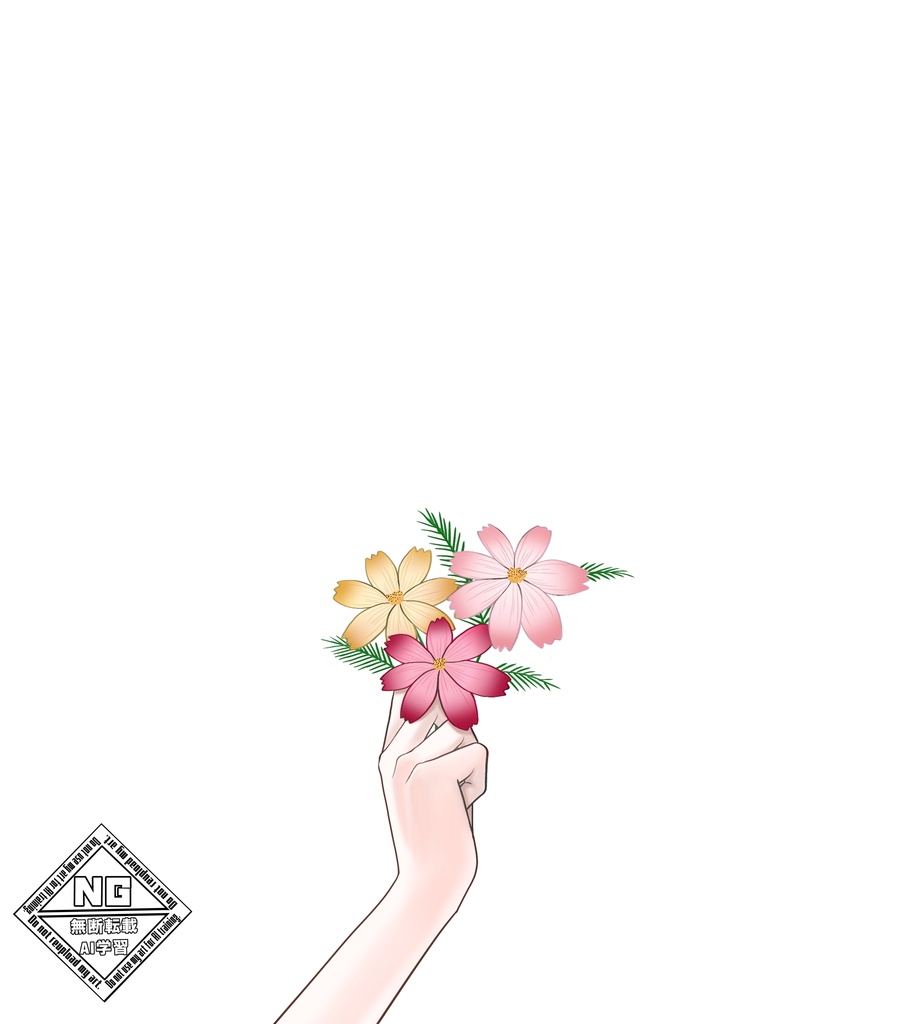 コスモスを持つ手の素材🌸【VTuber素材】【無償素材】