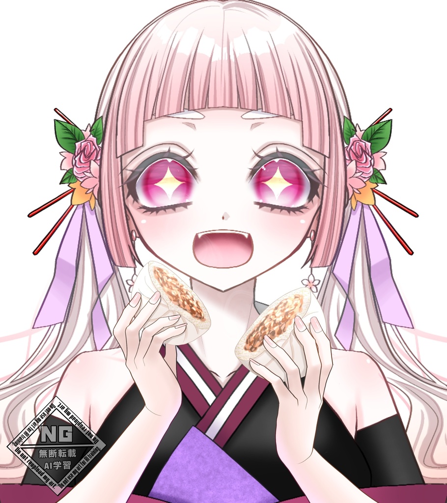 肉まん半分こしよ💗な素材✨【VTuber素材】【フリー素材】