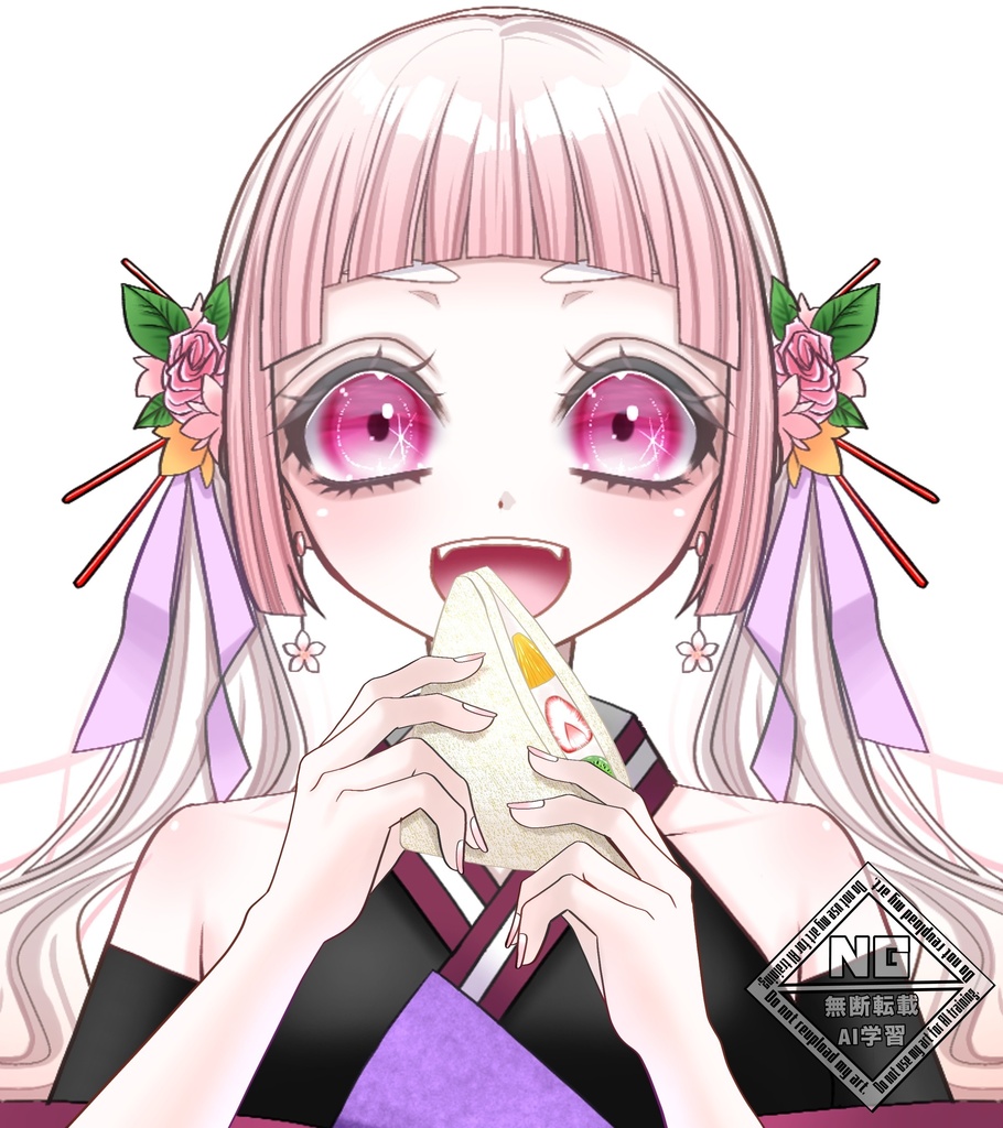 フルーツサンドを食べる素材🍓【VTuber素材】【フリー素材】