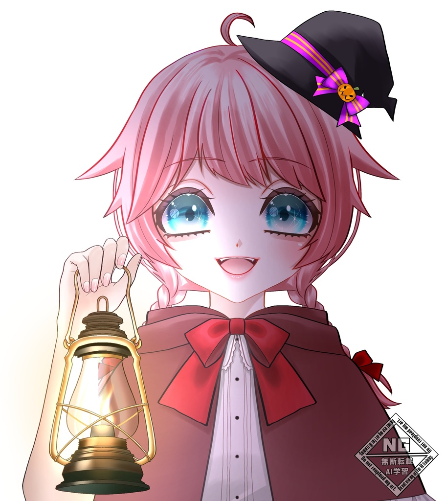 ハロウィン素材第18弾🎃ランタンを持つ手とミニハロウィン帽子の素材✨【VTuber素材】【フリー素材】