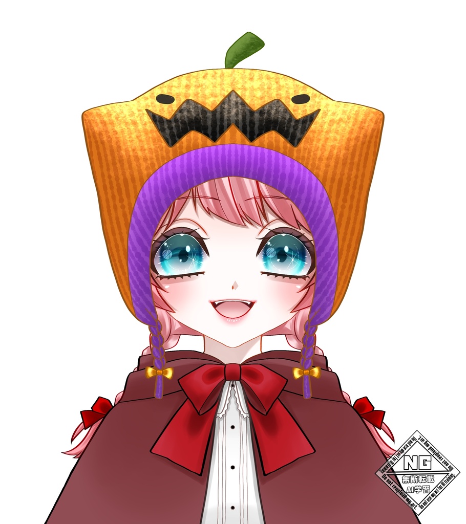 ハロウィン素材第19弾🎃かぼちゃのニット帽素材🎃【VTuber素材】【フリー素材】