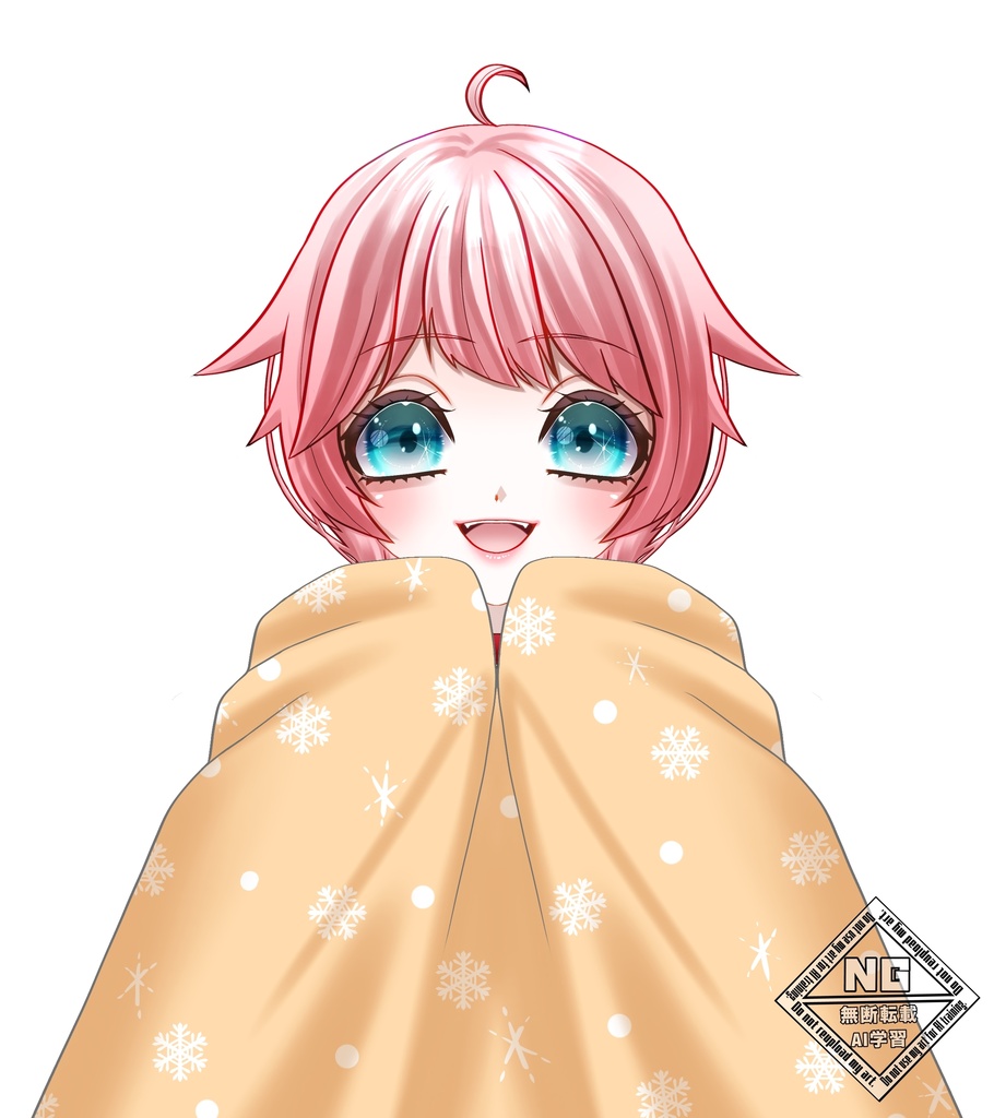 ブランケットに包まれる暖かい素材‪🧡‬‪【VTuber素材】【フリー素材】