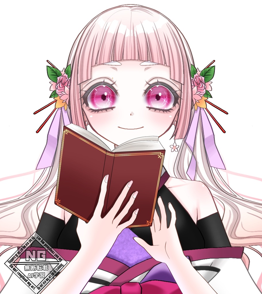 本を持つ手の素材📕【VTuber素材】【フリー素材】