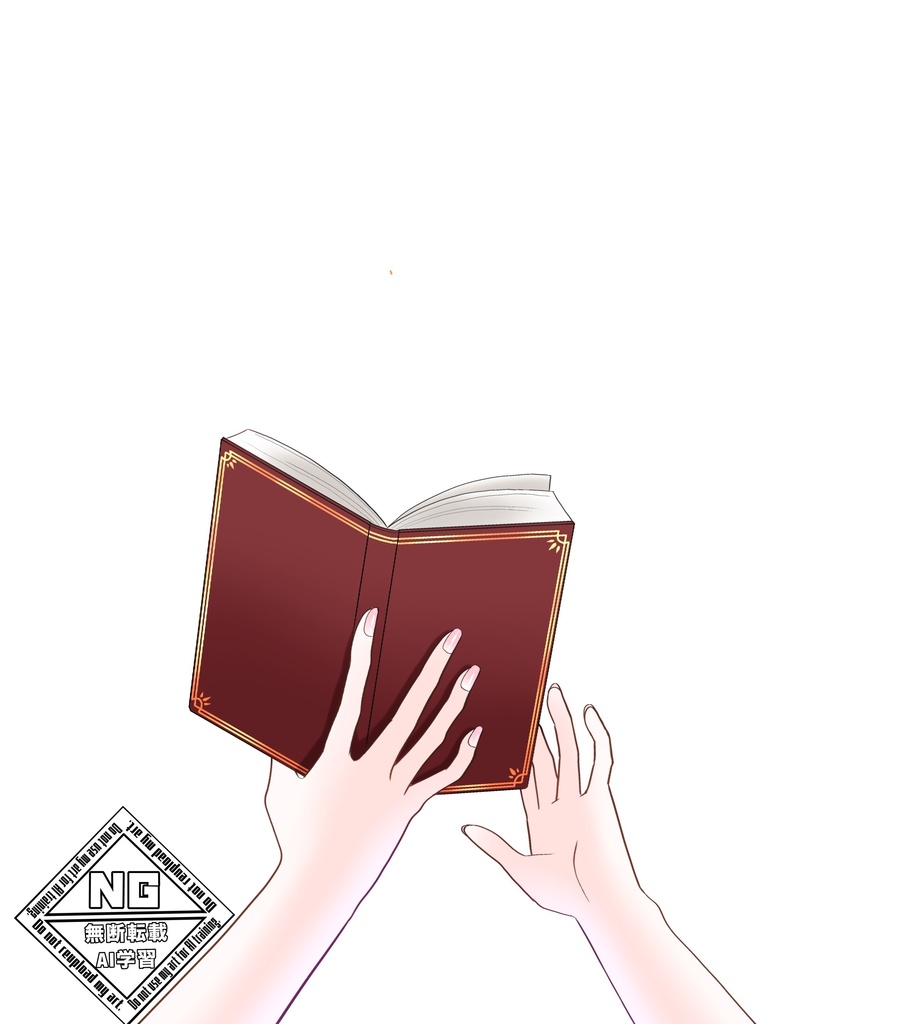 本を持つ手の素材📕【VTuber素材】【フリー素材】
