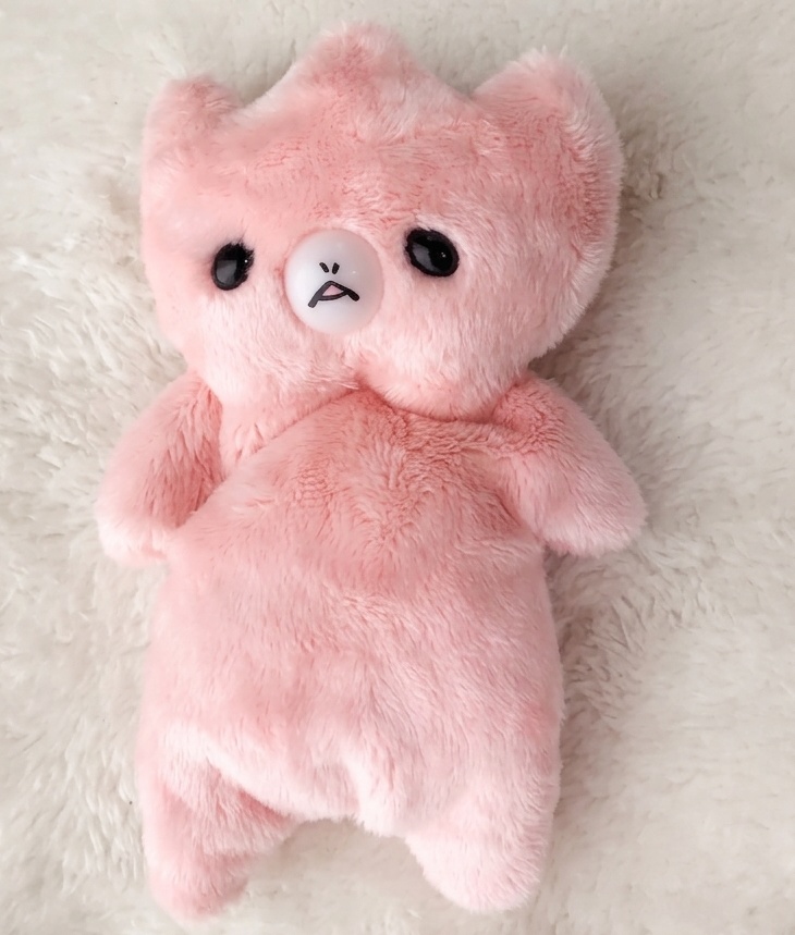 モコモコぬいぐるみ【ヘンテコな生き物あちゃ】【ピンク】