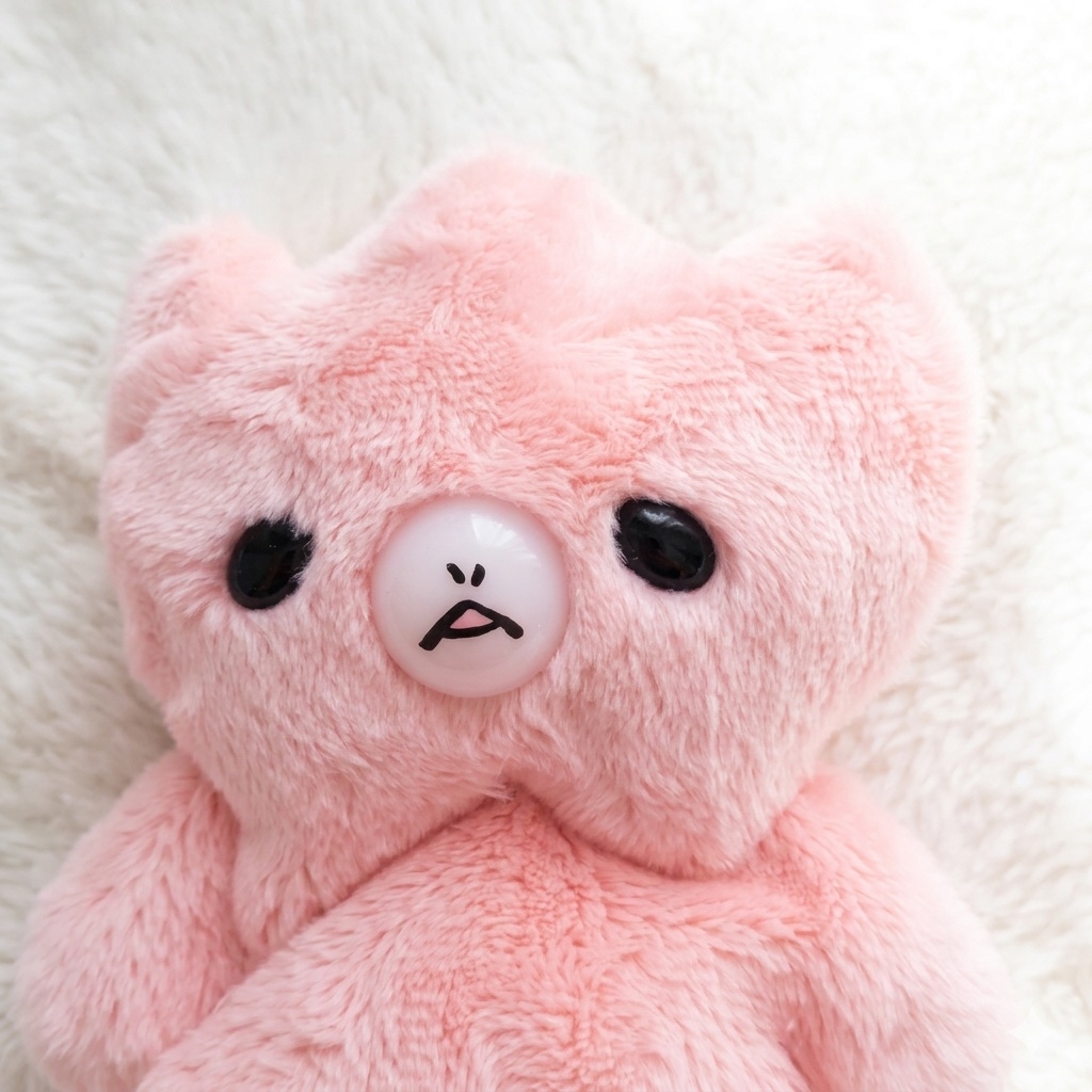 モコモコぬいぐるみ【ヘンテコな生き物あちゃ】【ピンク】