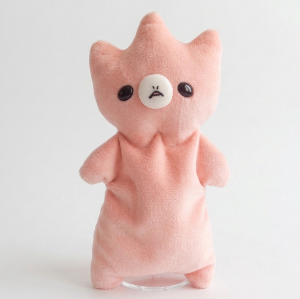 クタクタぬいぐるみ【ヘンテコな生き物あちゃ】【フラミンゴピンク】