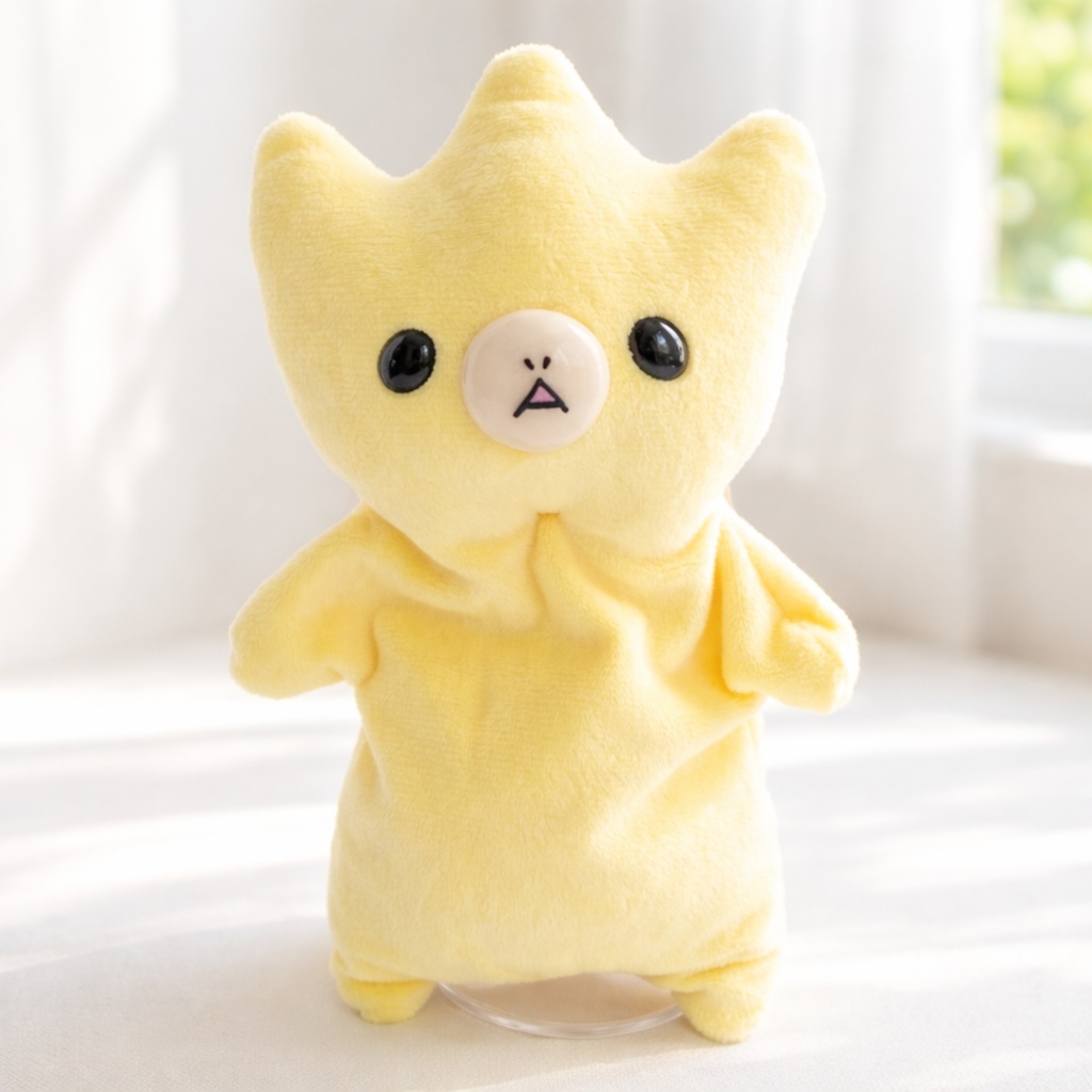 クタクタぬいぐるみ【ヘンテコな生き物あちゃ】【イエロー】