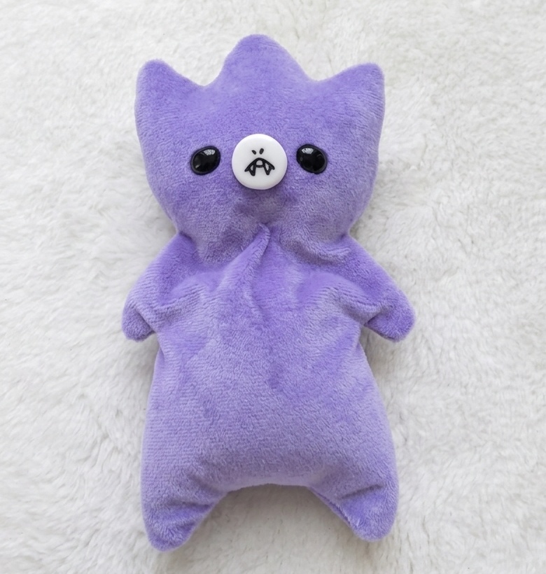 ヘンテコな生き物あちゃ【クタクタぬいぐるみ】【キバあり】【パープル】