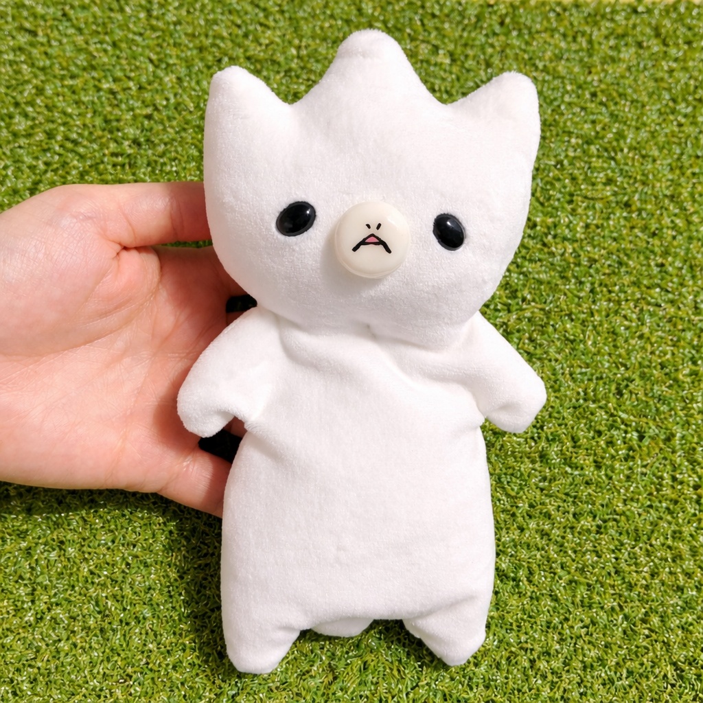 ヘンテコな生き物あちゃ【もちもちぬいぐるみ】【ホワイト】