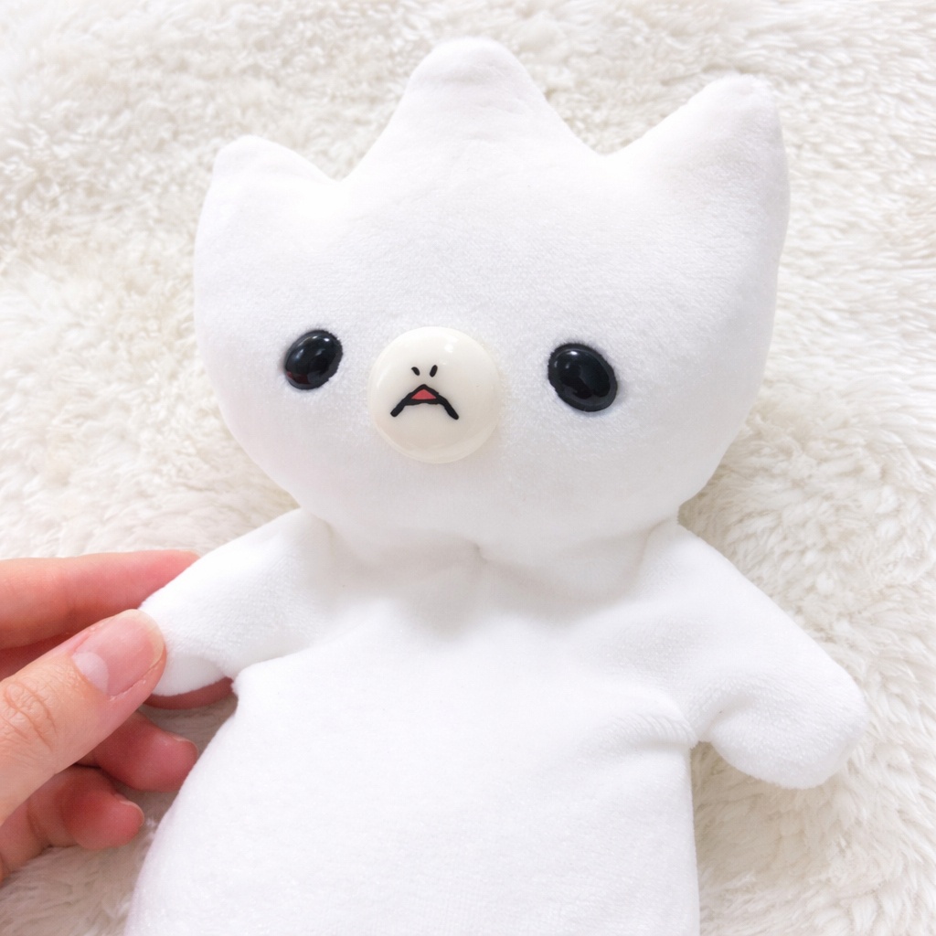 ヘンテコな生き物あちゃ【もちもちぬいぐるみ】【ホワイト】