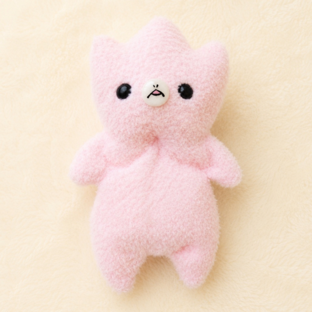 ヘンテコな生き物あちゃ【ふわふわぬいぐるみ】【ピンク】