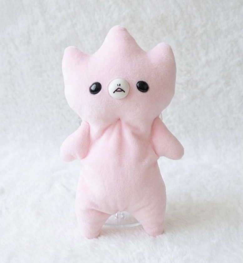 ヘンテコな生き物あちゃ【モチモチぬいぐるみ】【ペールピンク】