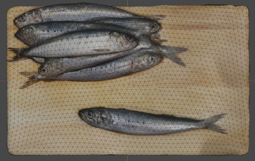 【3D食材】イワシ山盛り【FBX】