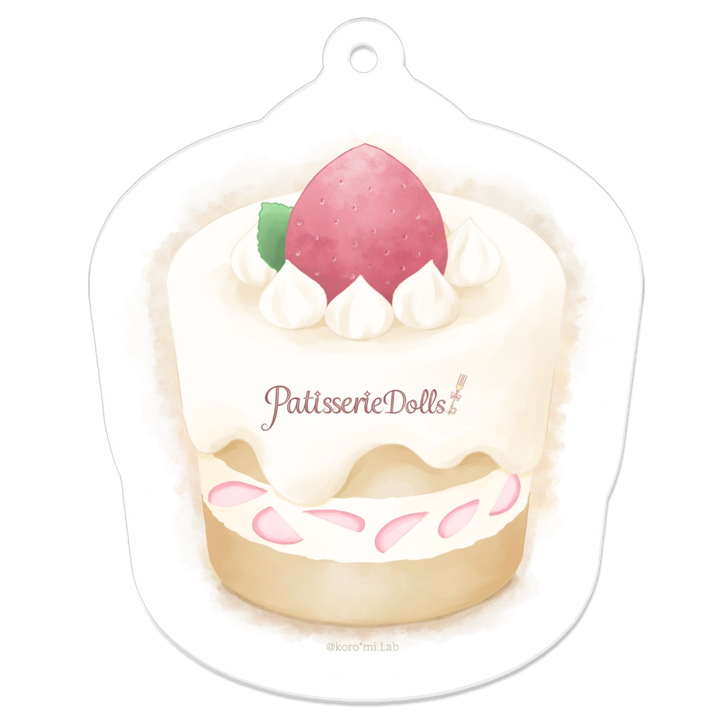 Patisserie Dolls ✦ フレゼット アクリルキーホルダー(50mm) ✦ いちごショートケーキ
