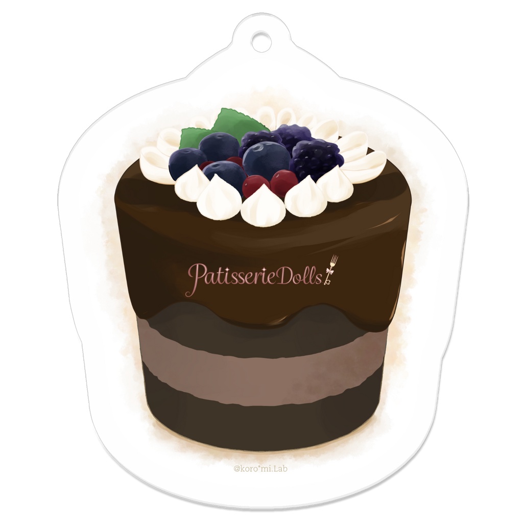 Patisserie Dolls ✦ ショコリエット アクリルキーホルダー(50mm) ✦ チョコレートケーキ