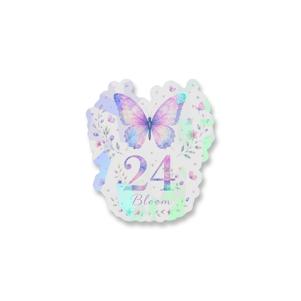 Bloom 24｜花開く毎日を願う、蝶のお守りステッカー