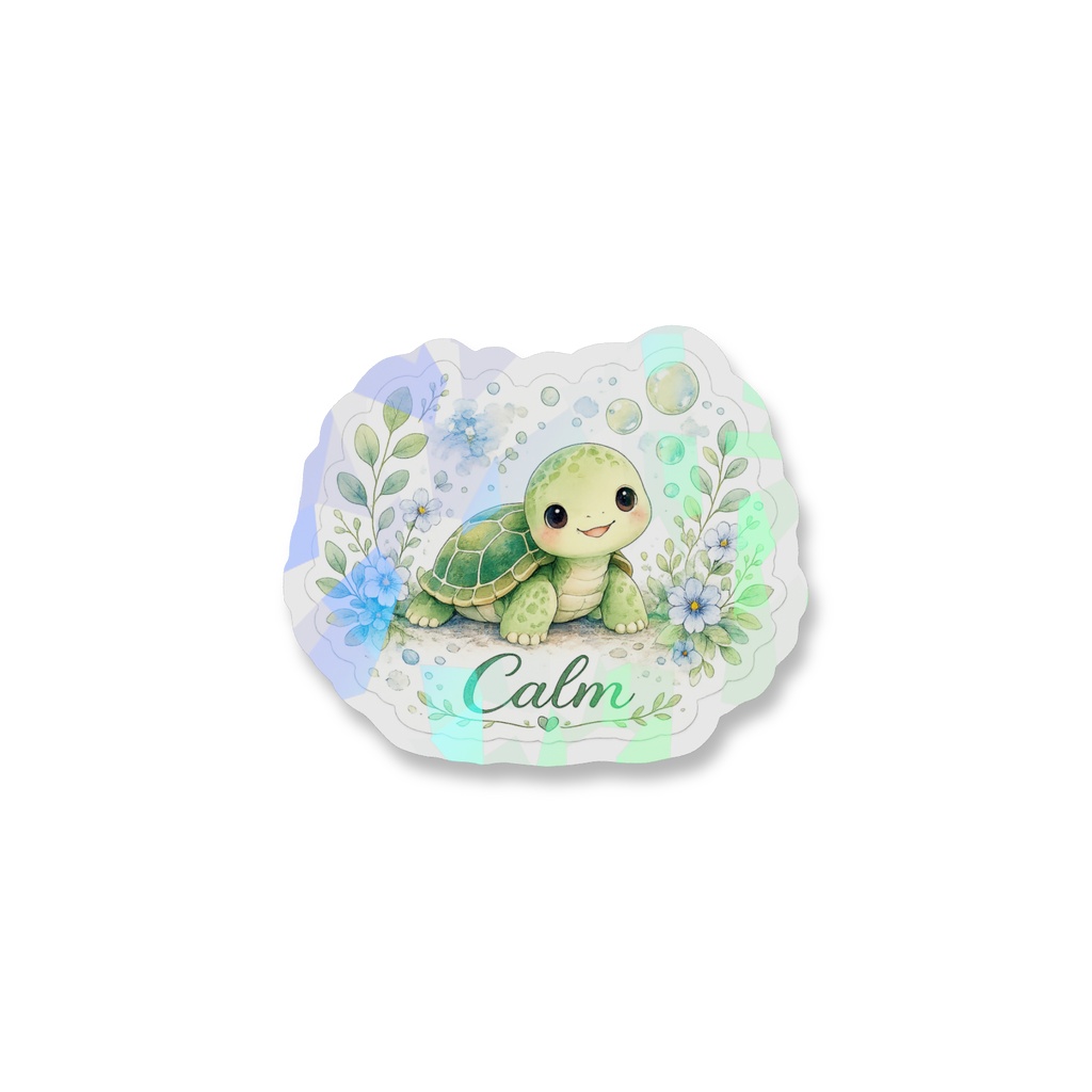 Calm|穏やかな時間を届ける、カメのお守りステッカー