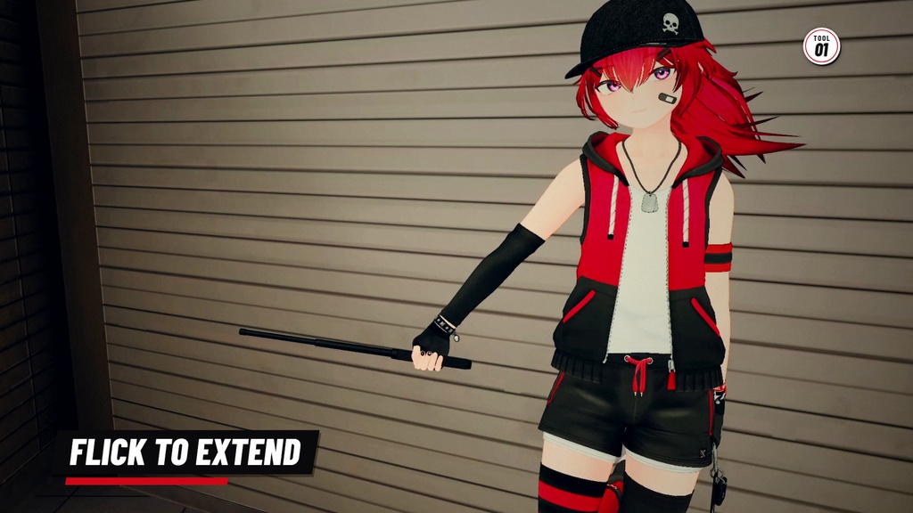 【VRChat/VRCFury対応】特殊警棒ギミック / Baton【PC・Quest・iOS】