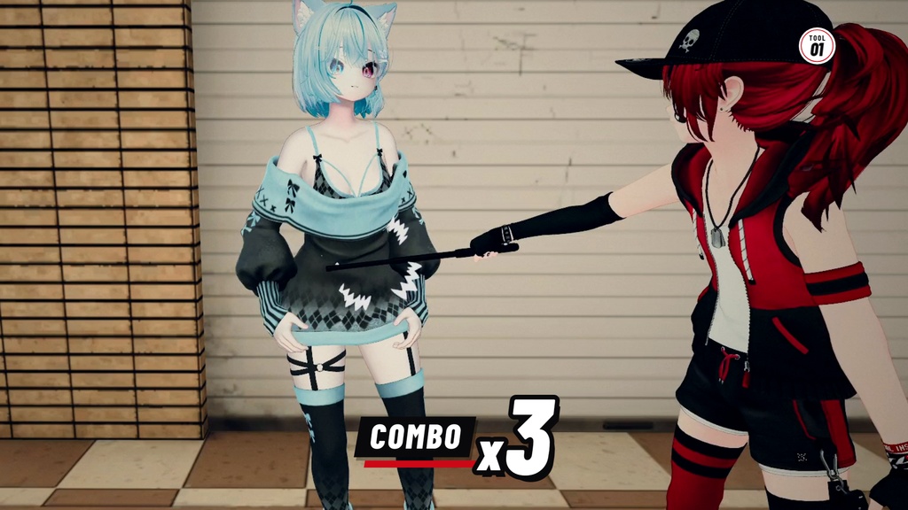 【VRChat/VRCFury対応】特殊警棒ギミック / Baton【PC・Quest・iOS】