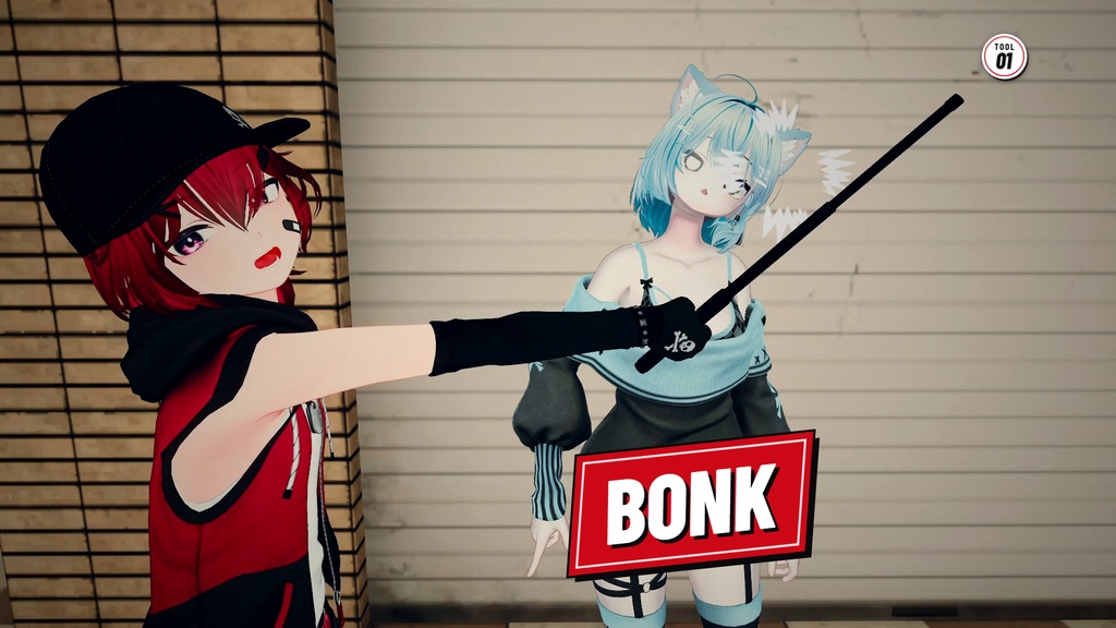 【VRChat/VRCFury対応】特殊警棒ギミック / Baton【PC・Quest・iOS】