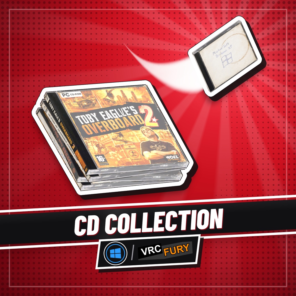 【VRChat/VRCFury対応】CDコレクションギミック / CD Collection【PC専用】