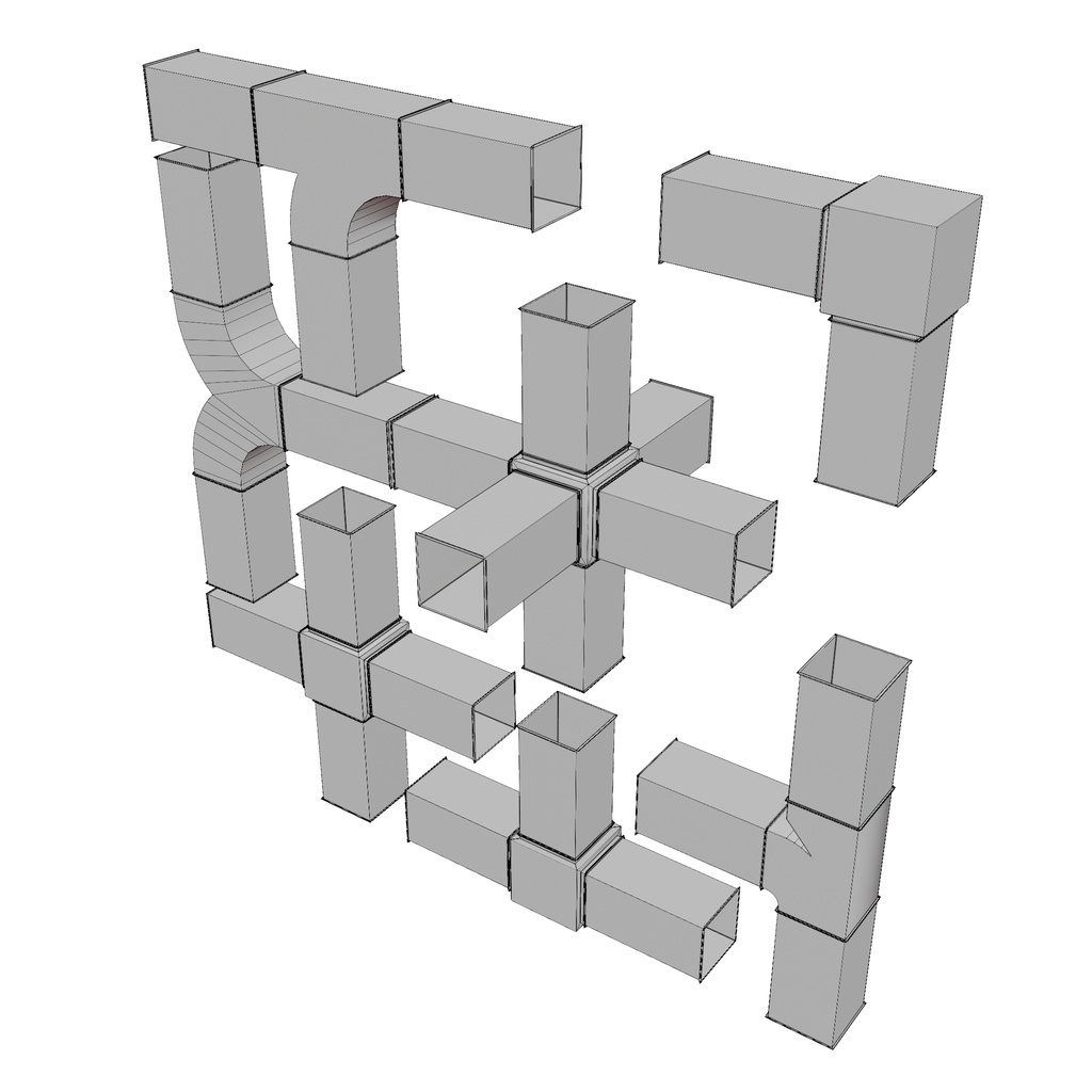 角型 HVAC ダクトパック