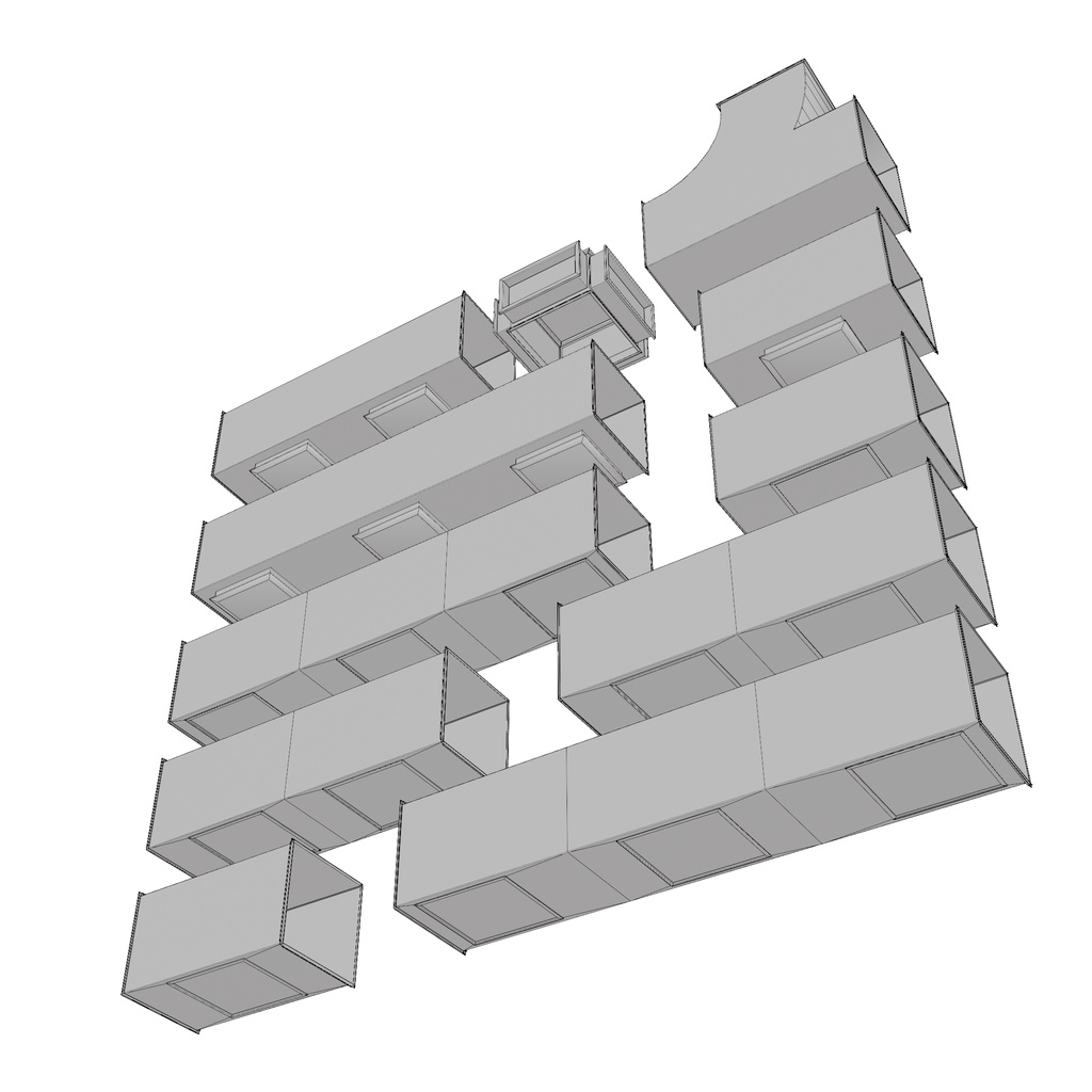 角型 HVAC ダクトパック