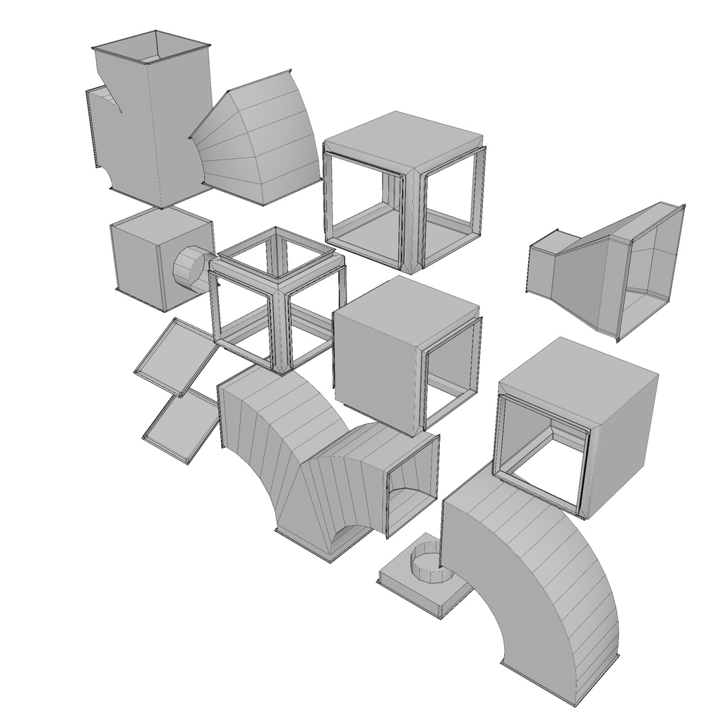 角型 HVAC ダクトパック
