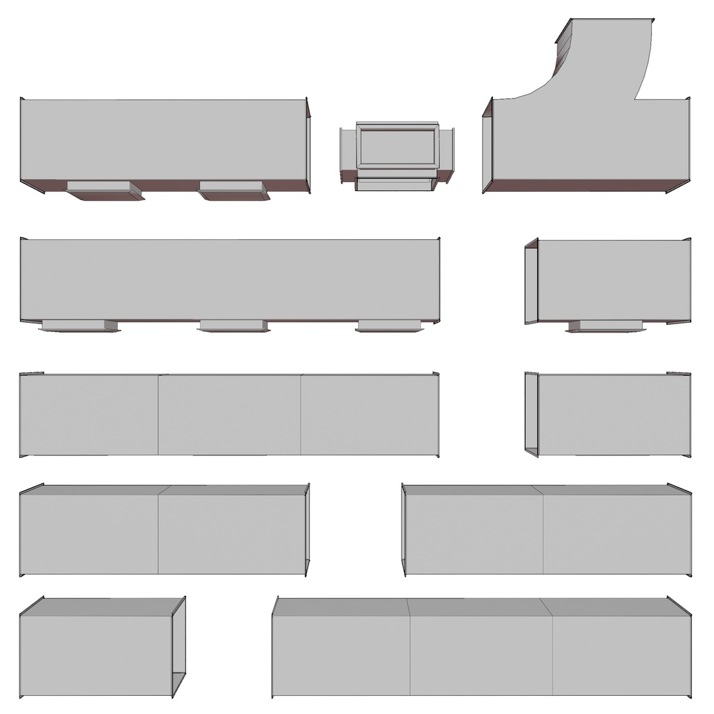角型 HVAC ダクトパック