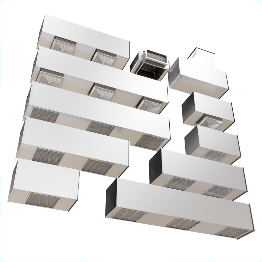 角型 HVAC ダクトパック