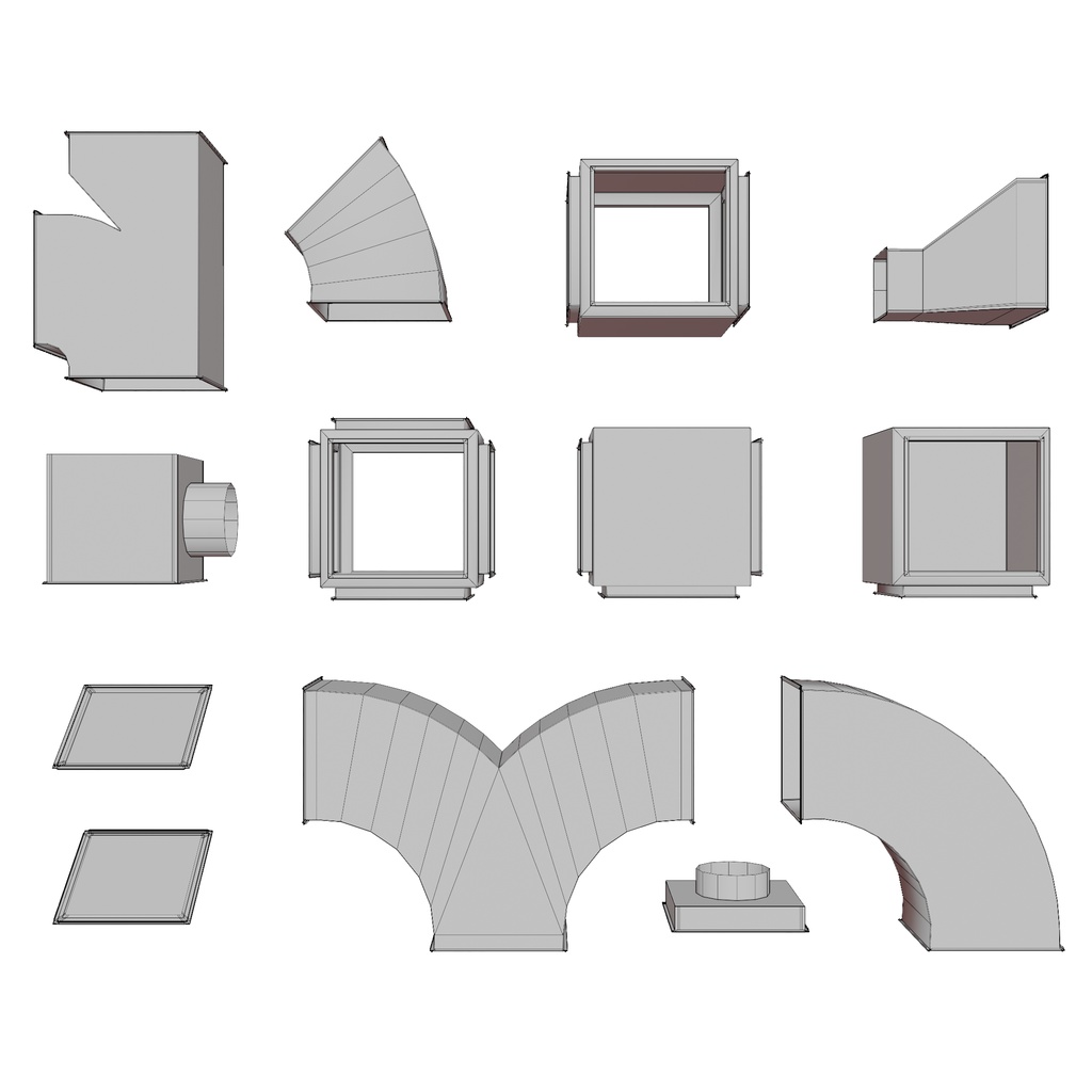 角型 HVAC ダクトパック