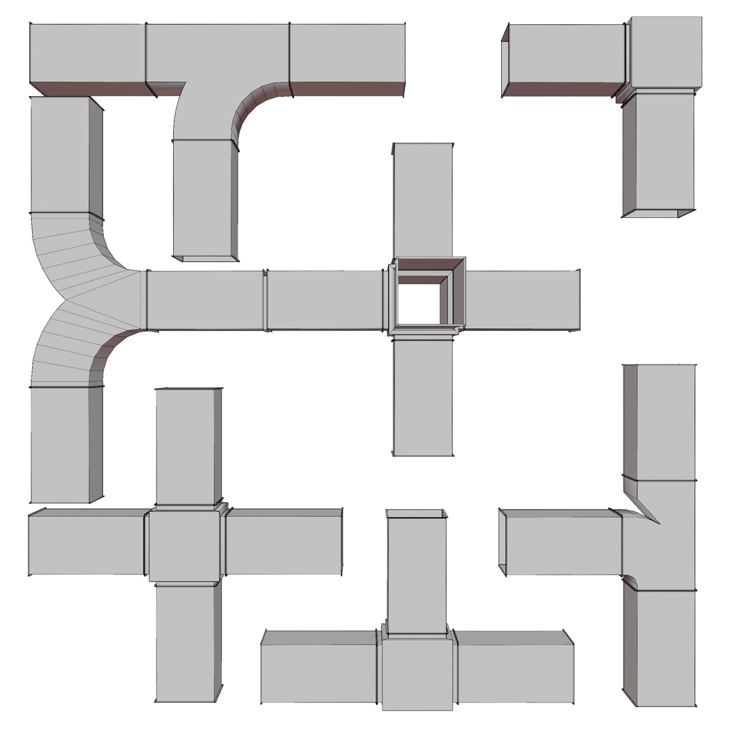 角型 HVAC ダクトパック