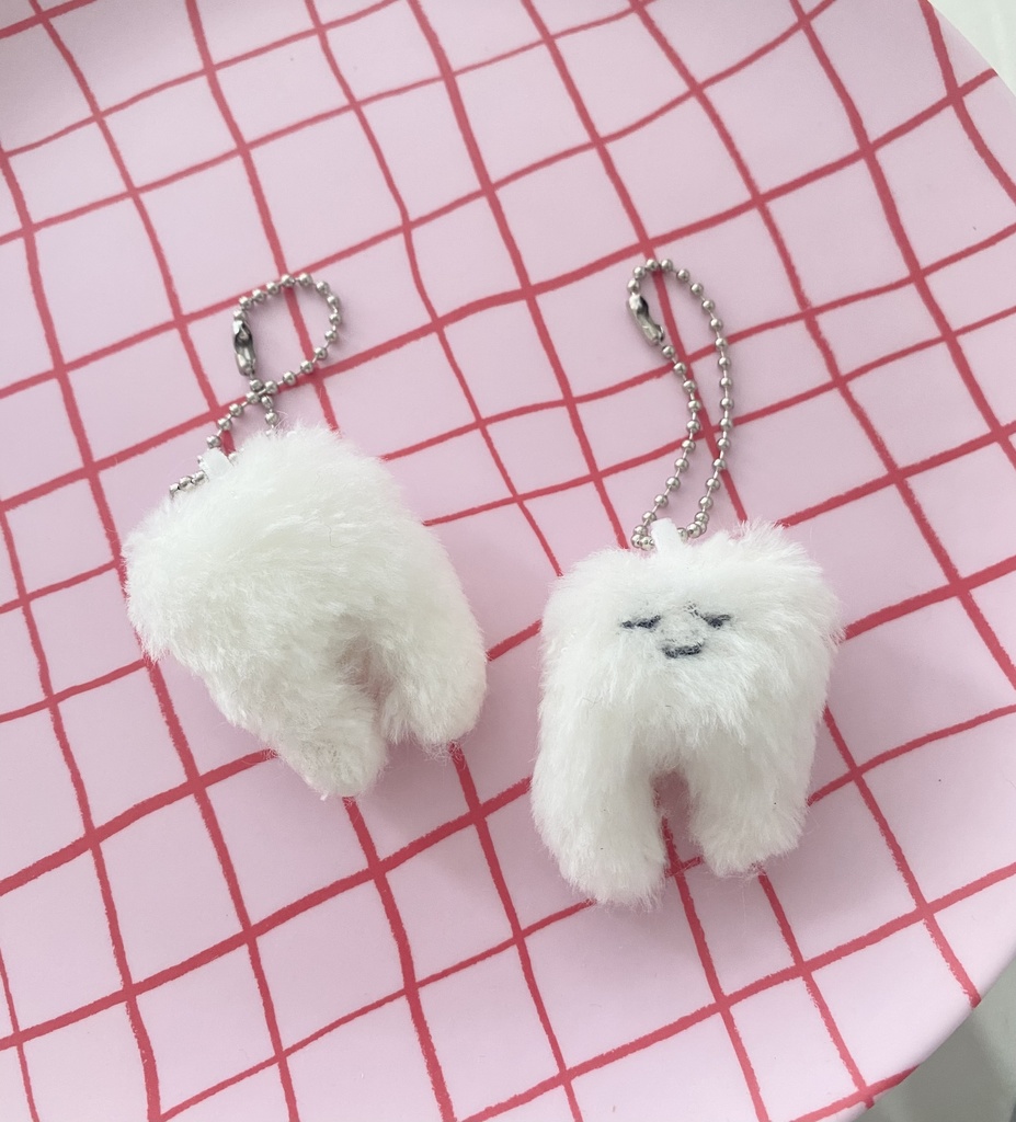ふわふわおくばのキーホルダー