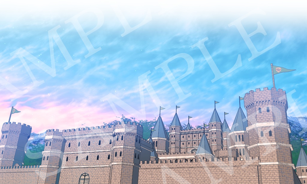 クリップスタジオ3D素材 ファンタジー王城