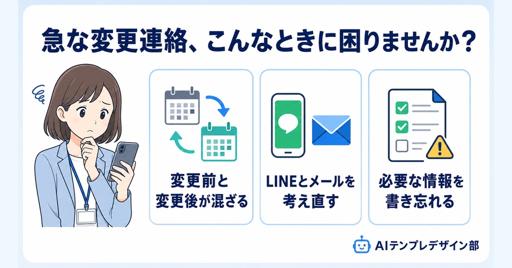 イベント中止・延期・変更のお知らせ文をラクに作るテンプレート【LINE・メール対応】
