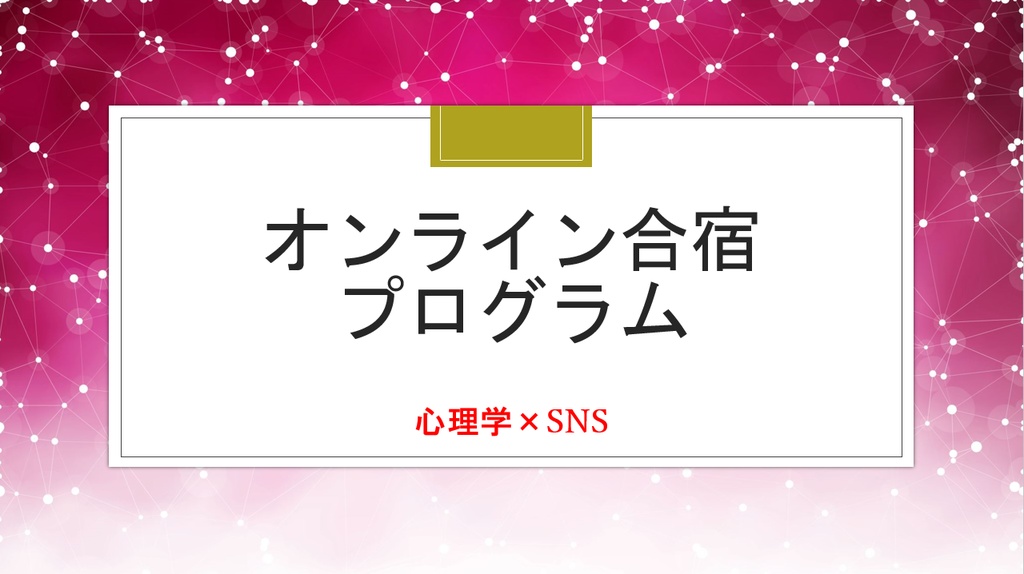 合宿プログラム