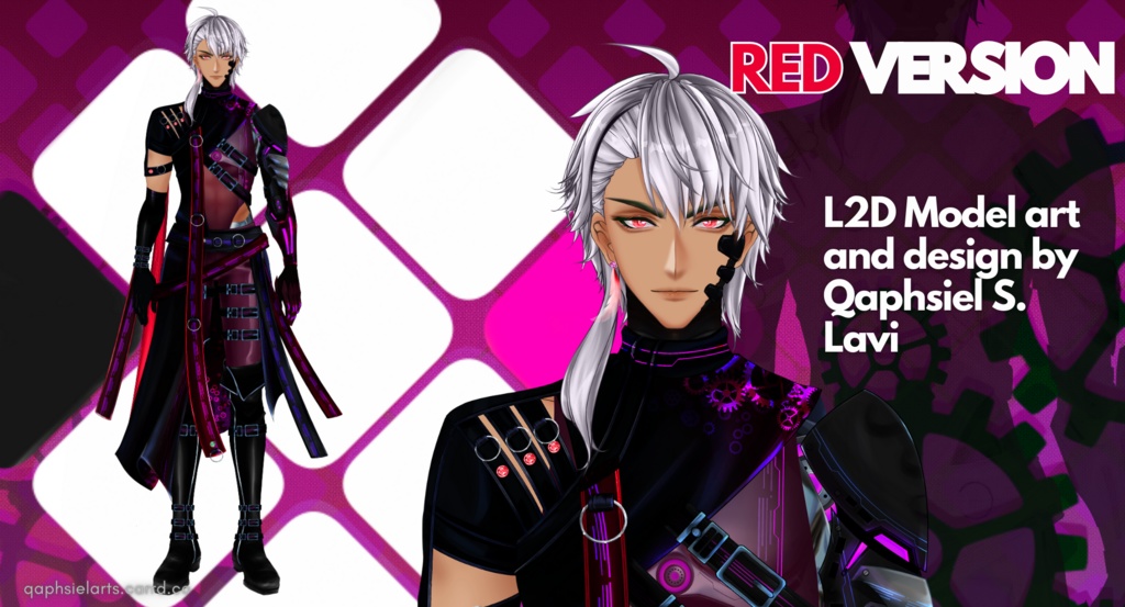 Premade adoptable Live 2D Vtuber Model v2 - Ready to rig PSD file. 6 expressions. Male L2D Avatar. Free for commercial use