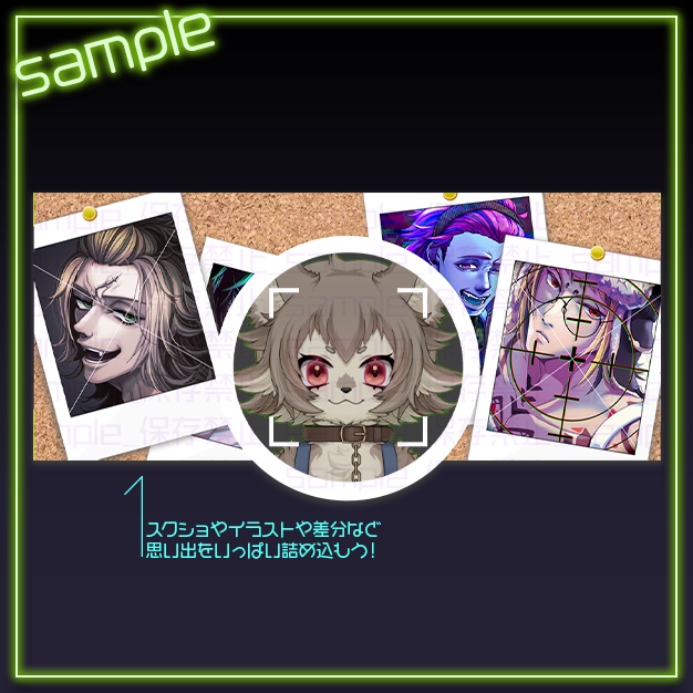 【IRIAM用】チェキ風【ヘッダー+アイコンリング】