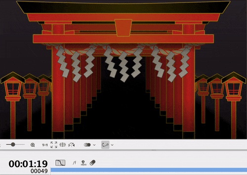 【動く】静かな鳥居【配信画面】