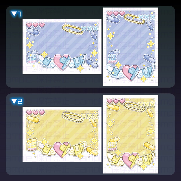 【L版ネップリ用】OG【背景+枠素材】