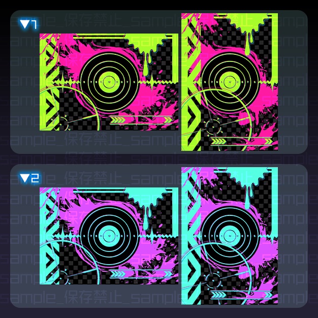 【L版ネップリ用】インクスコープ【背景+枠素材】