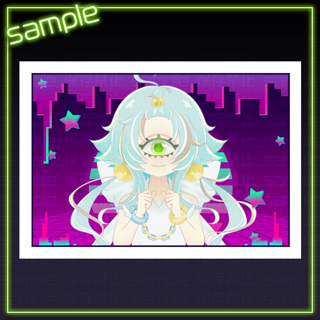 【L版ネップリ用】シティポップ【背景+枠素材】