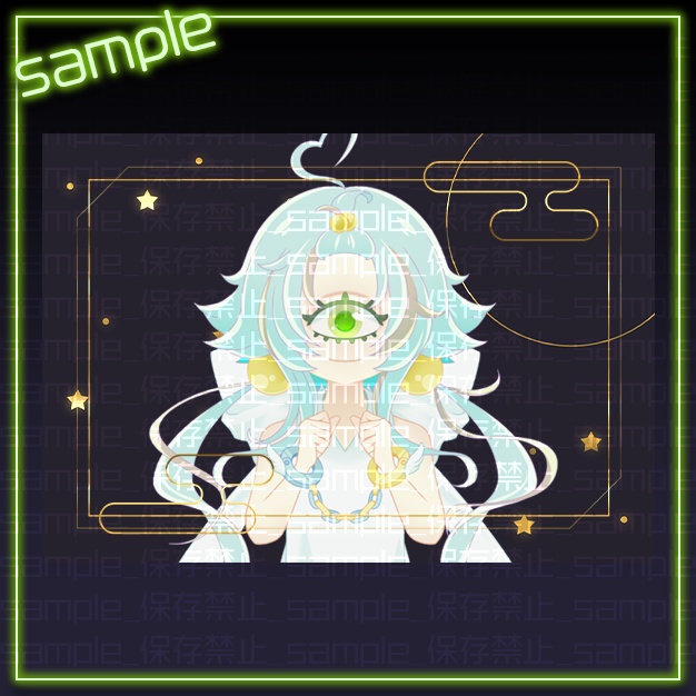 【L版ネップリ用】たおやかな月見【背景+枠素材】