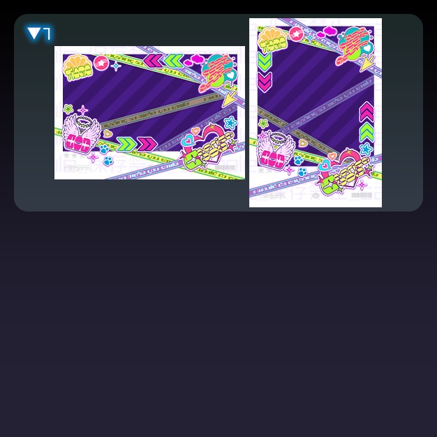 【L版ネップリ用】デコチェキ【背景+枠素材】