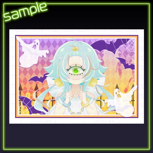 【L版ネップリ用】ハロウィン【背景+枠素材】