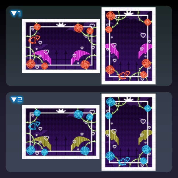 【L版ネップリ用】はろね【背景+枠素材】