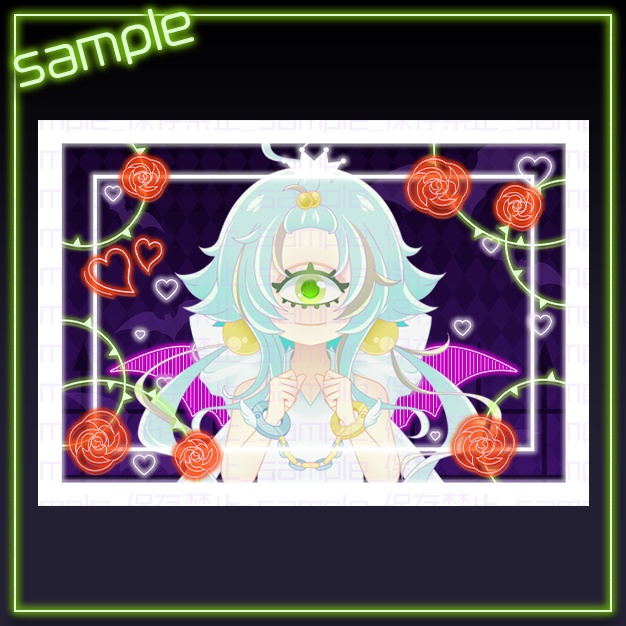 【L版ネップリ用】はろね【背景+枠素材】