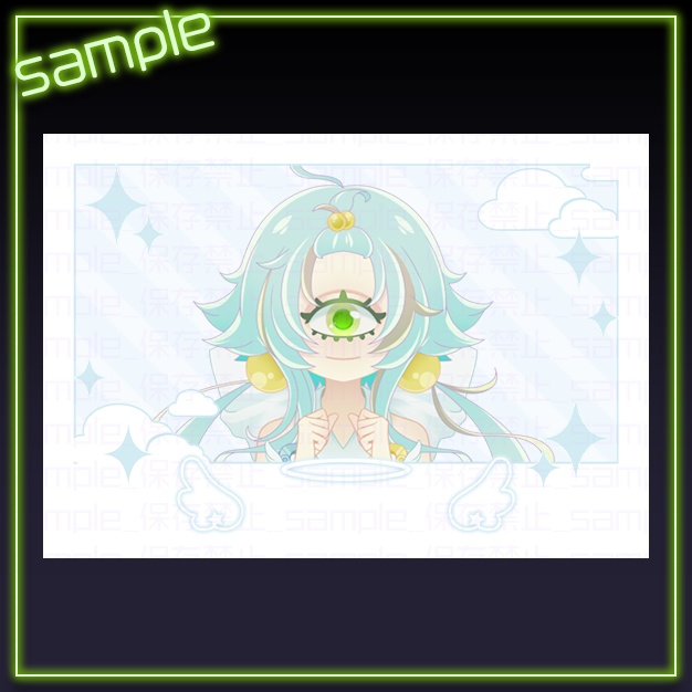 【L版ネップリ用】ましゅてん【背景+枠素材】