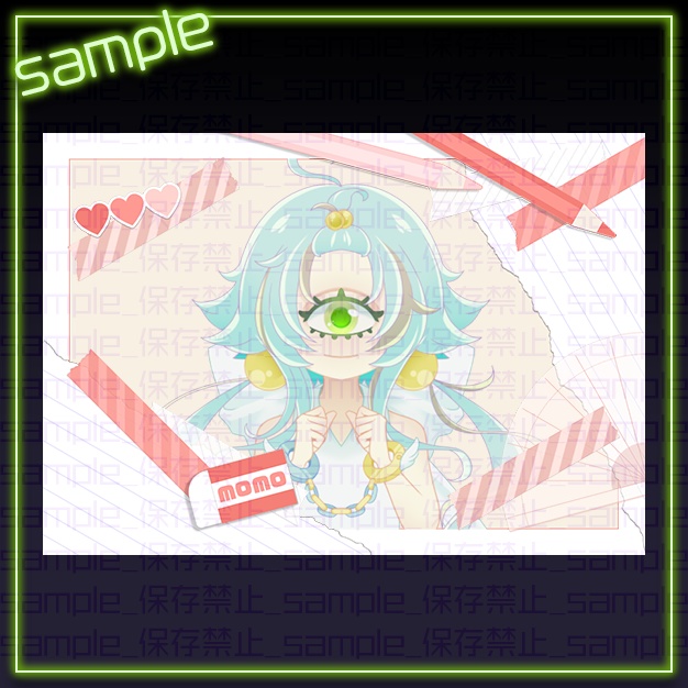 【L版ネップリ用】れたぽ【背景+枠素材】